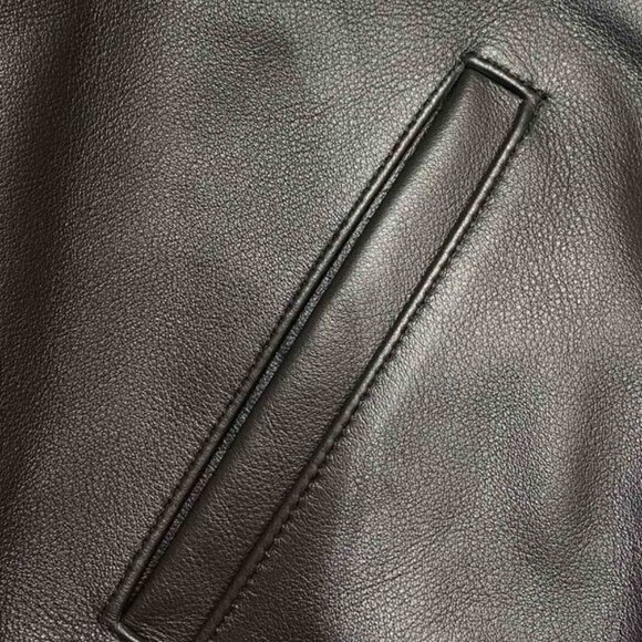 Balenciaga Men’s Basketball Series Bomber Leather Jacket – Black / White - Picture 7 of 8